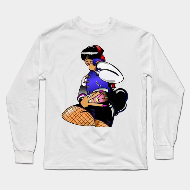 Latina Nina Doll Long Sleeve T-Shirt by emiliapapaya